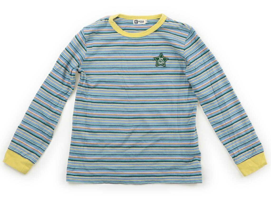 　ブランド 　Knit Planner(KP)(ニットプランナー（KP）) 　カテゴリー 　Tシャツ・カットソー 　サイズ 　140サイズ 　色 　くすみブルー×黄色×マルチカラーボーダー 　状態 　★★（返品不可） 　記名 　なし 　ジャンル 　Boy 毛羽立ち、色褪せによる白っぽさが見受けられます。襟ぐりに毛玉付着。使用感ありますが、まだお使いいただけそうです。 ＊【状態】【サイズ】に関しての詳しい説明はこちら