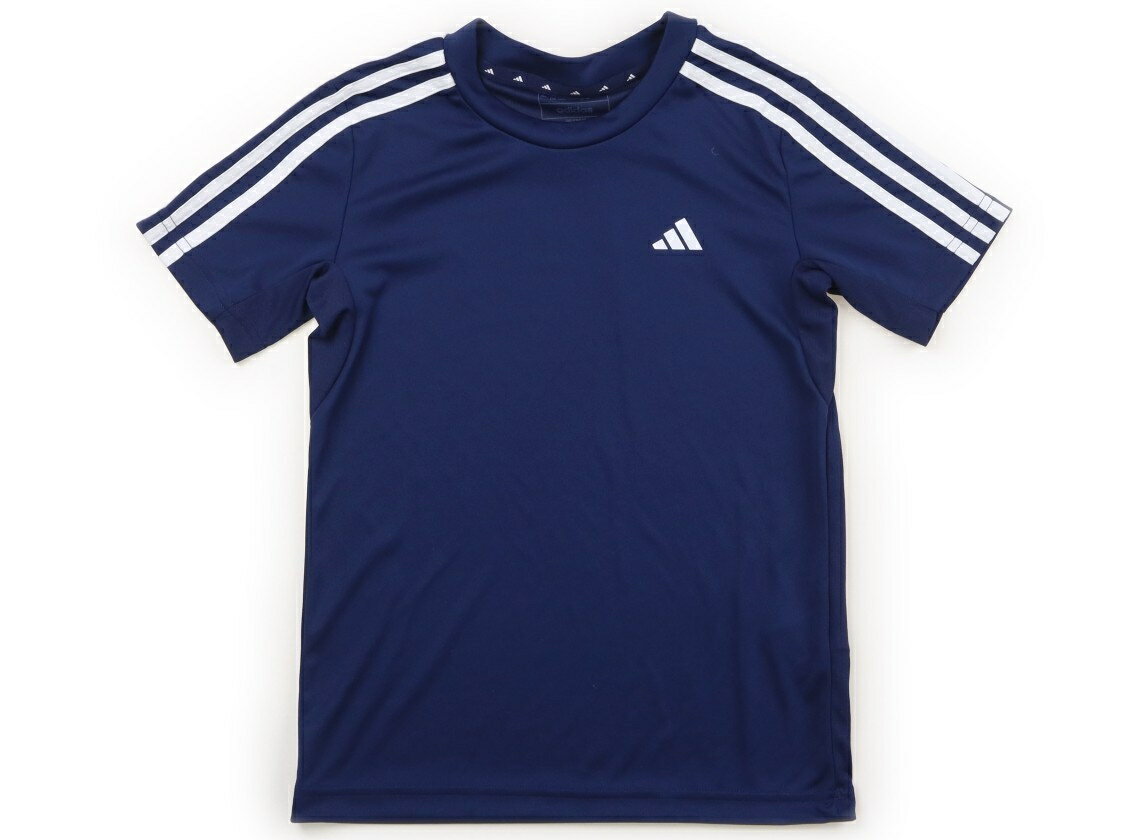 アディダス Adidas Tシャツ・カットソー 140 男の子 ブルー・ライン 子供服 ベビー服 キッズ アウトレット ユーズド 【中古】キッズ・ベビー・マタニティ