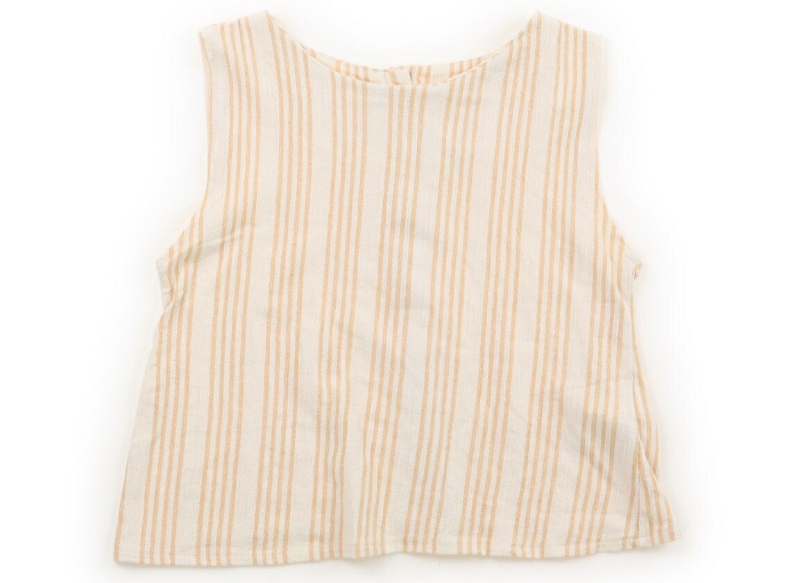 ザラ ZARA タンクトップ・キャミソール 150 女の子 ベージュ系ボーダー 子供服 ベビー服 キッズ アウトレット ユーズド 【中古】キッズ・ベビー・マタニティ