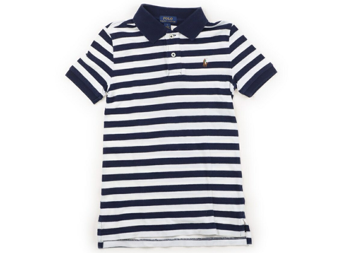 ポロラルフローレン POLO RALPH LAUREN ポロシャツ 130 男の子 ネイビー・ホワイト・ボーダー 子供服 ベビー服 キッズ アウトレット ユーズド 【中古】キッズ・ベビー・マタニティ