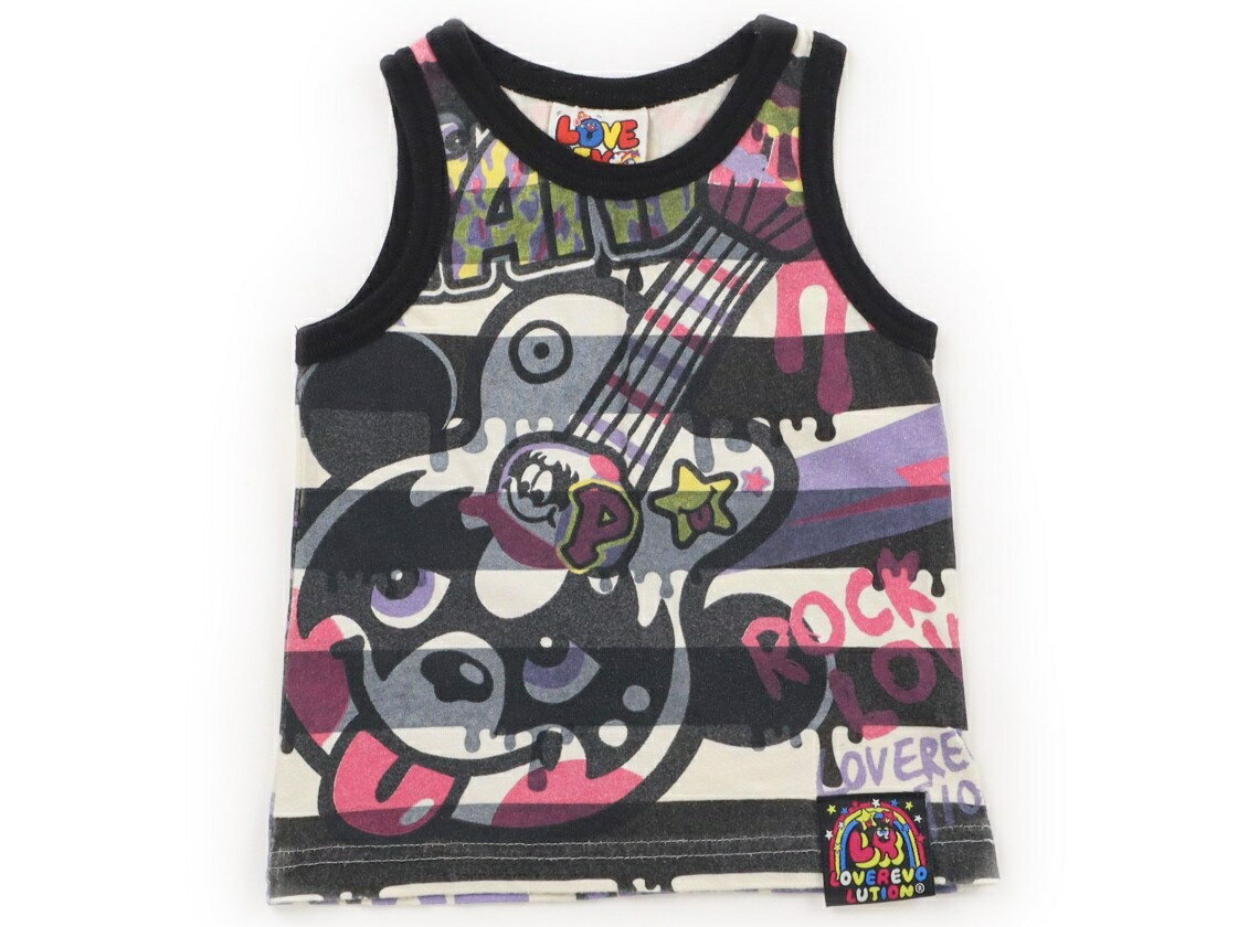 LOVEREVOLUTION Tank Top/Camisole, Size 90, Girls, Black/Off-White, etc. Children's Clothing, Baby Clothing, Kids, Outlet, Used. [Pre-owned] Kids, Baby, Maternity