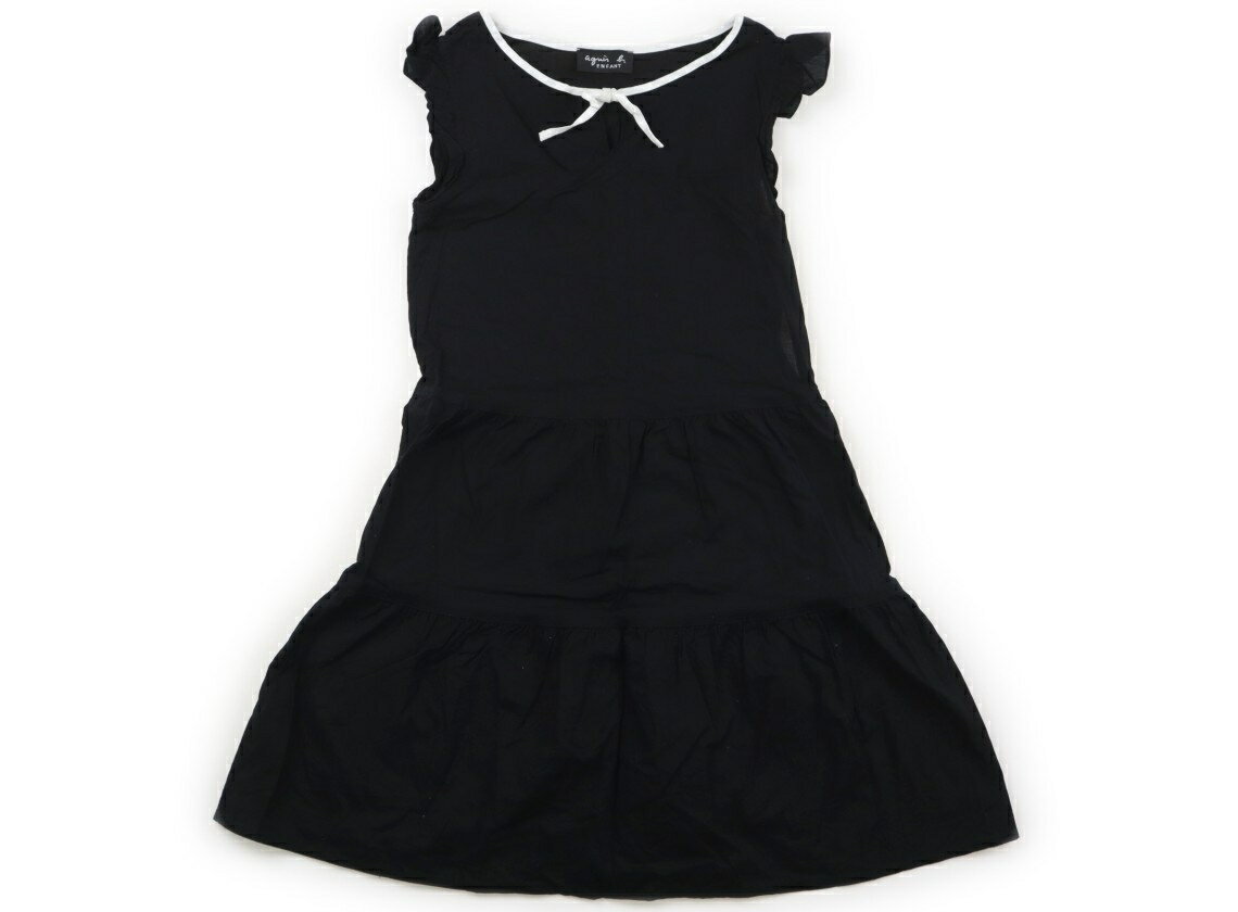 アニエスベー agnes.b ワンピース 130 女の子 黒 子供服 ベビー服 キッズ アウトレット ユーズド 【中古】キッズ・ベビー・マタニティ