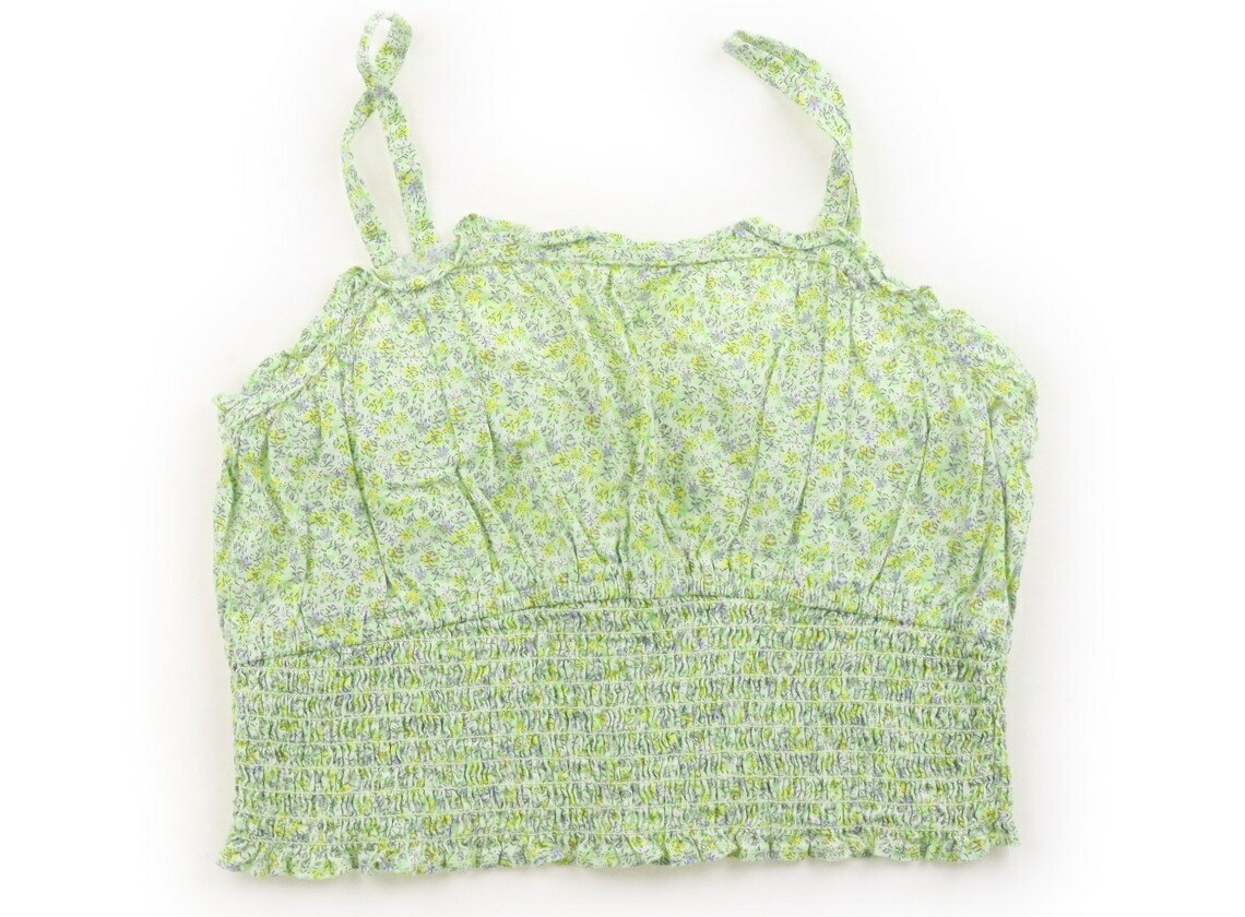 ZARA Tank Top/Camisole, Size 130, Girls, Lime Green, Floral Pattern, Children's Clothing, Baby Clothes, Kids, Outlet, Used [Pre-owned] Kids, Baby, Maternity