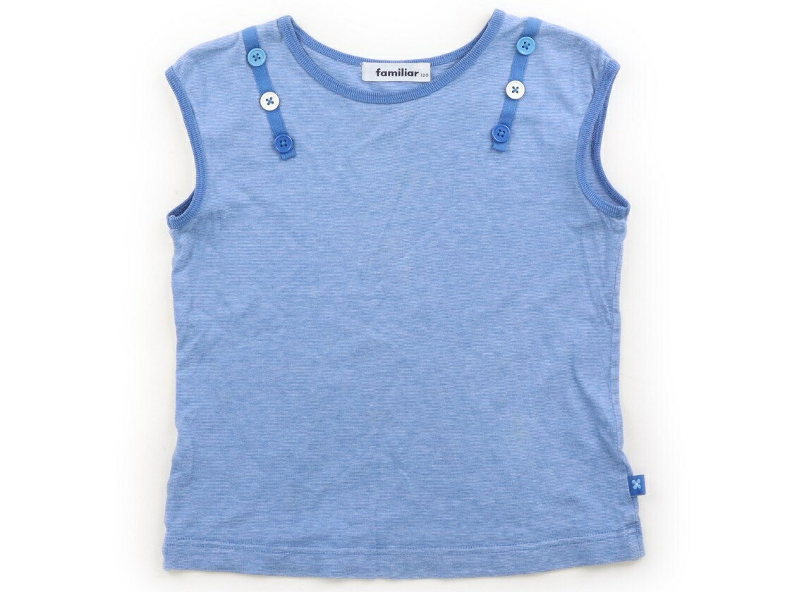 Familiar Tank Top/Camisole, Size 120, Girls, Blue Stripe, Children's Clothing, Baby Clothes, Kids, Outlet, Used [Pre-owned] Kids, Baby, Maternity