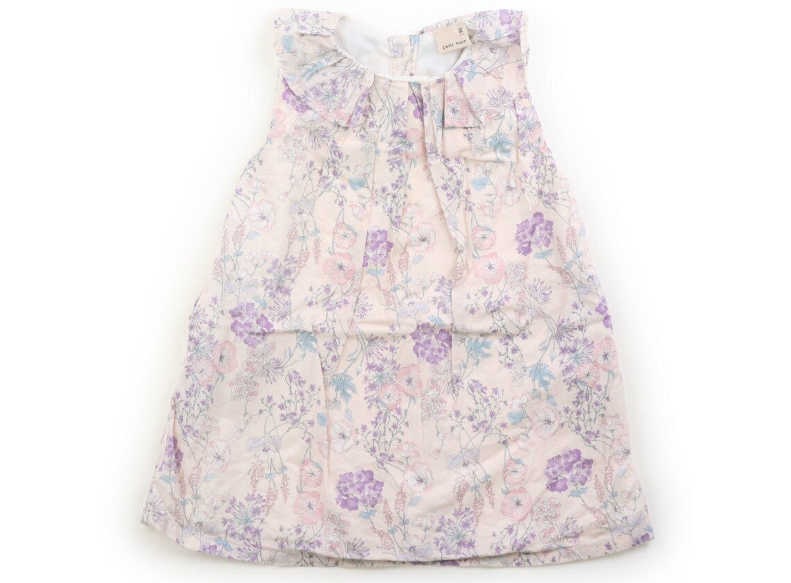 Rakuten - プティマイン petit main ワンピース 90 女の子 パステルピンク×パープル系花柄 子供服 ベビー服 キッズ アウトレット ユーズド 【中古】キッズ・ベビー・マタニティ
