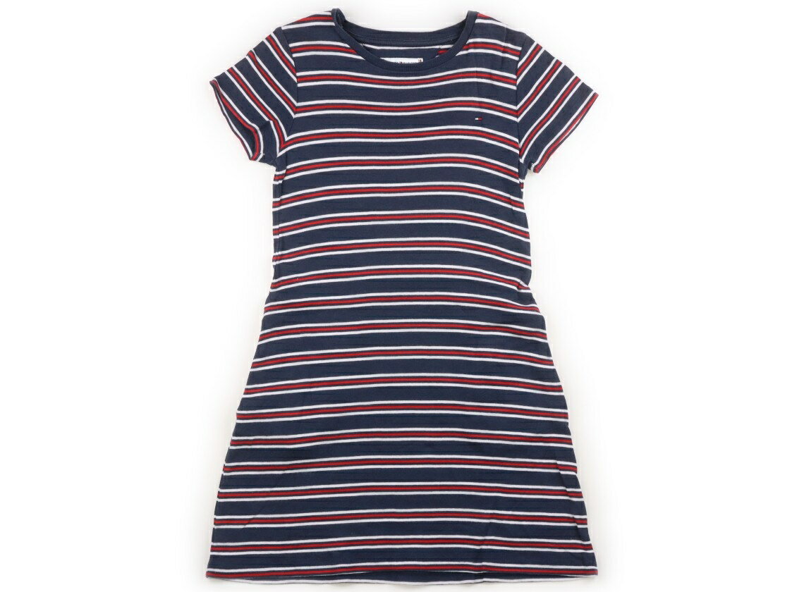 トミーヒルフィガー Tommy Hilfiger ワンピース 140 女の子 紺・赤・白・ボーダー 子供服 ベビー服 キッズ アウトレット ユーズド 【中古】キッズ・ベビー・マタニティ