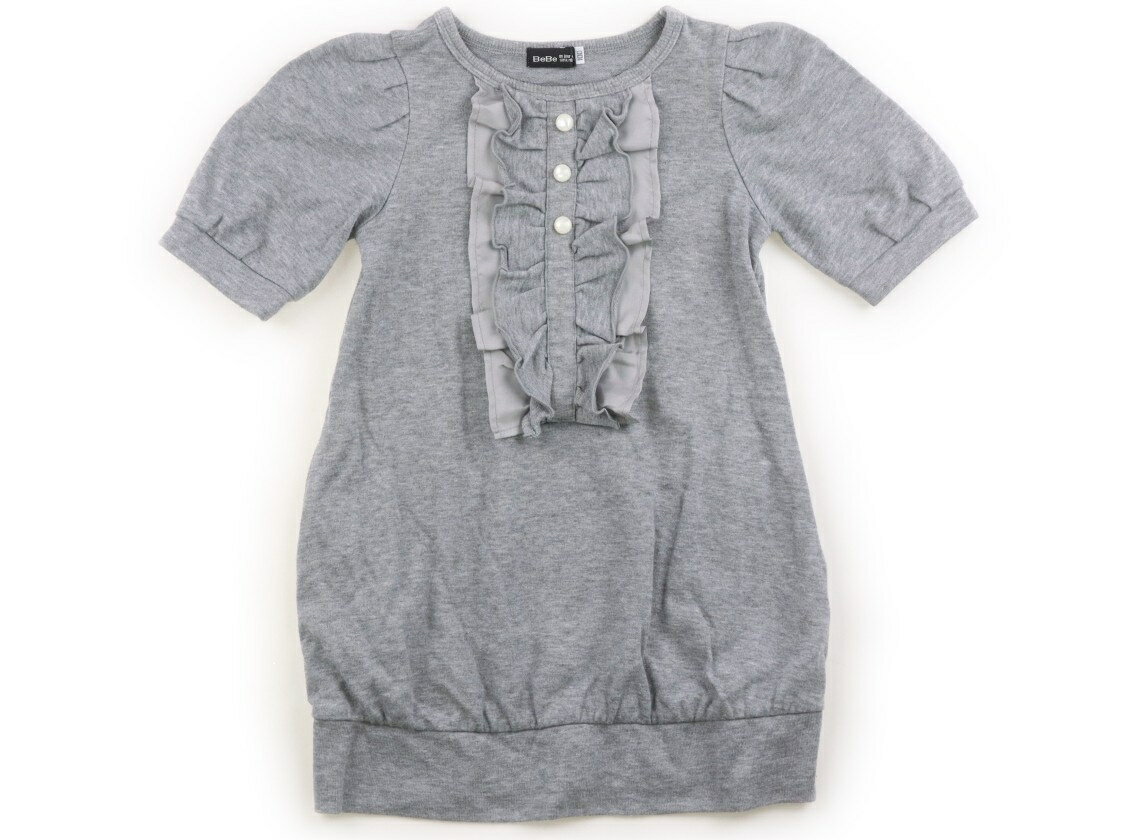 べべ BeBe チュニック 100 女の子 グレー、フリル 子供服 ベビー服 キッズ アウトレット ユーズド 【中古】キッズ・ベビー・マタニティ