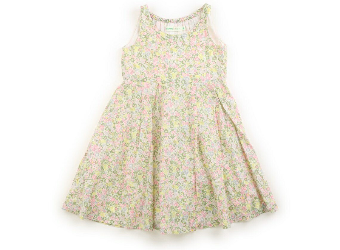 ビームス BEAMS ワンピース 90 女の子 イエロー・グリーン・ピンク系花柄 子供服 ベビー服 キッズ アウトレット ユーズド 【中古】キッズ・ベビー・マタニティ
