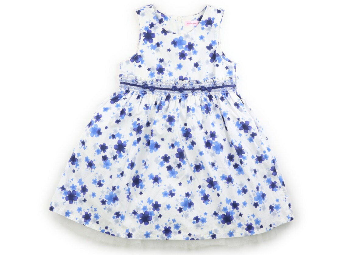 Dresses - ミキハウス miki HOUSE ワンピース 120 女の子 ホワイト・ブルー花柄 子供服 ベビー服 キッズ アウトレット ユーズド 【中古】キッズ・ベビー・マタニティ