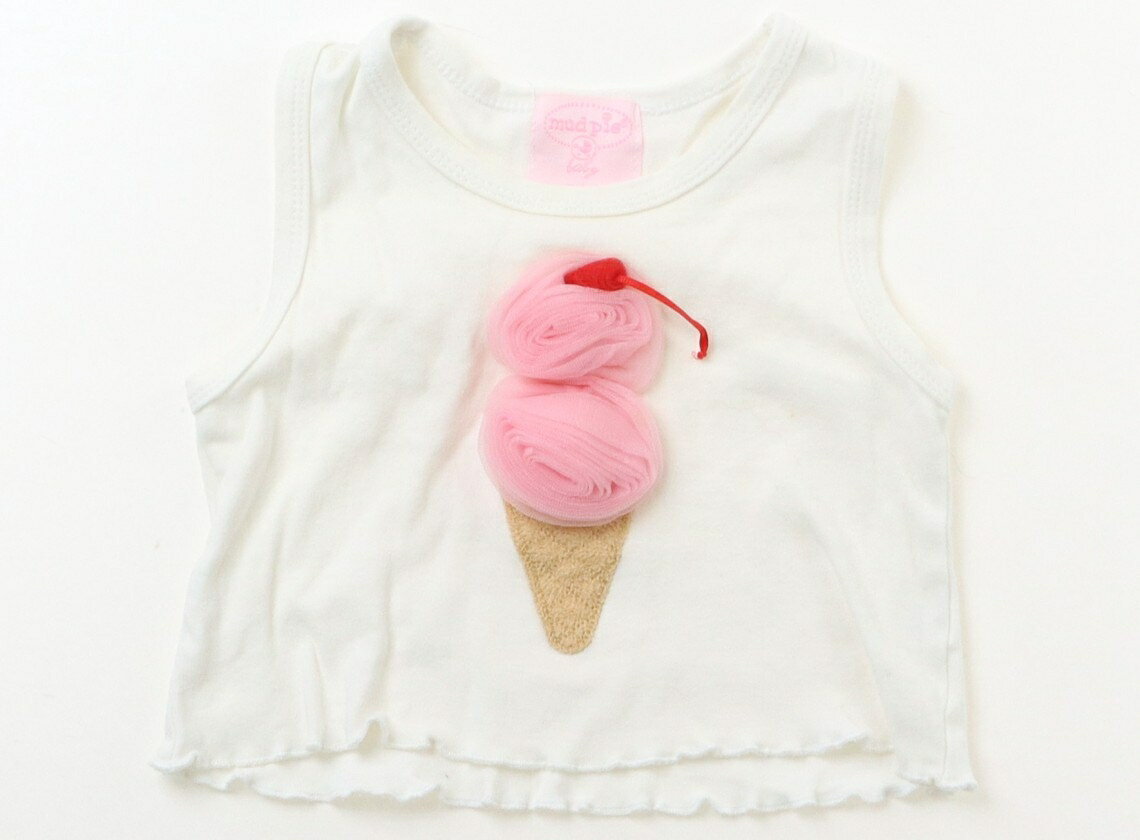 Mud Pie Tank Top/Camisole, Size 80, Girls, White/Ice Cream, Children's Clothing, Baby Clothes, Kids, Outlet, Used [Pre-owned] Kids, Baby, Maternity