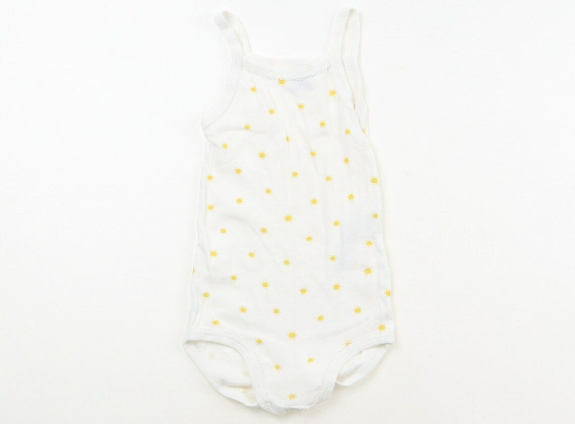 プチバトー PETIT BATEAU ロンパース 80 女の子 白・総柄 子供服 ベビー服 キッズ アウトレット ユーズド 【中古】キッズ・ベビー・マタニティ