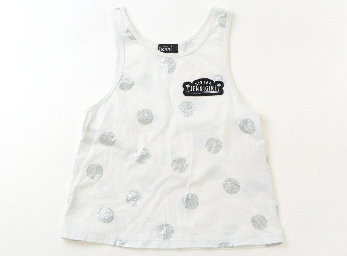 JENNI Tank Top/Camisole, Size 120, Girls, White with Silver Polka Dots, Children's Clothing, Baby Clothes, Kids, Outlet, Used [Pre-owned] Kids, Baby, Maternity