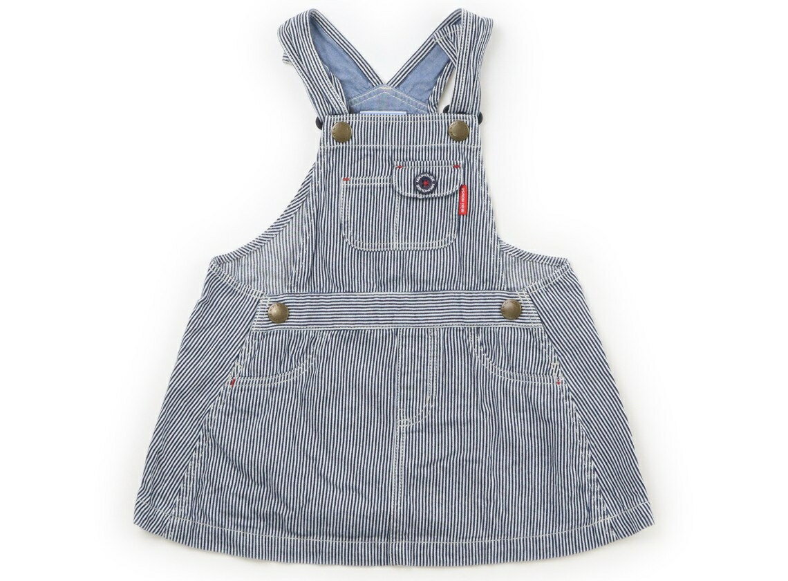 Jumpers - ミキハウス miki HOUSE ジャンパースカート 80 女の子 紺、白 子供服 ベビー服 キッズ アウトレット ユーズド 【中古】キッズ・ベビー・マタニティ