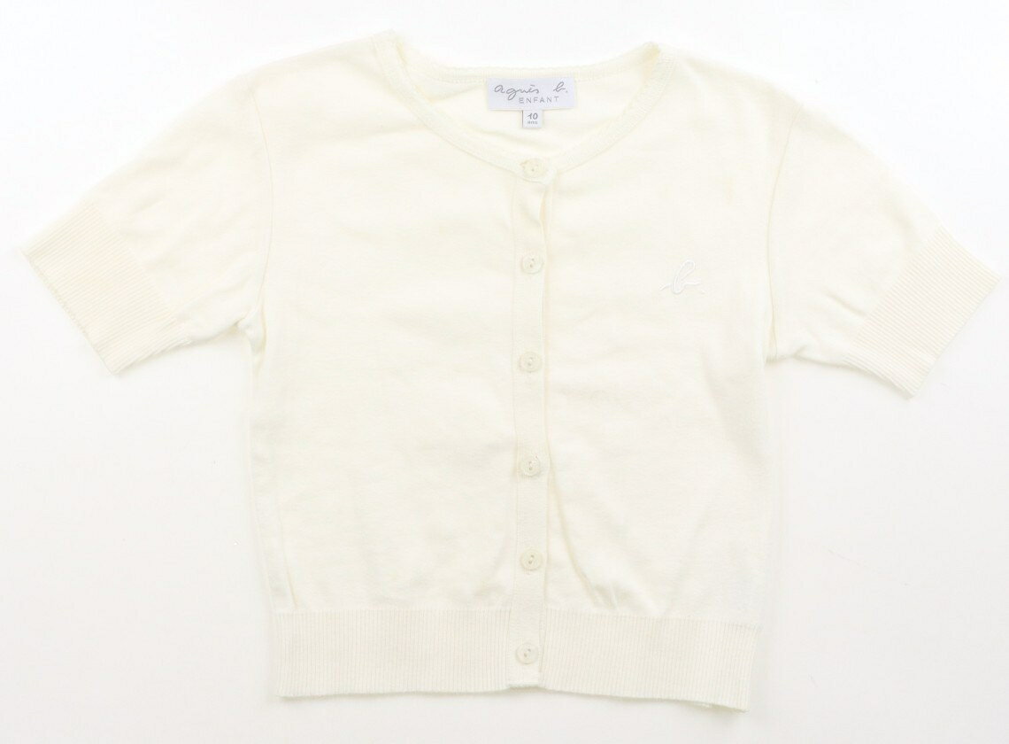 アニエスベー agnes.b カーディガン 130 女の子 アイボリー 子供服 ベビー服 キッズ アウトレット ユーズド 【中古】キッズ・ベビー・マタニティ