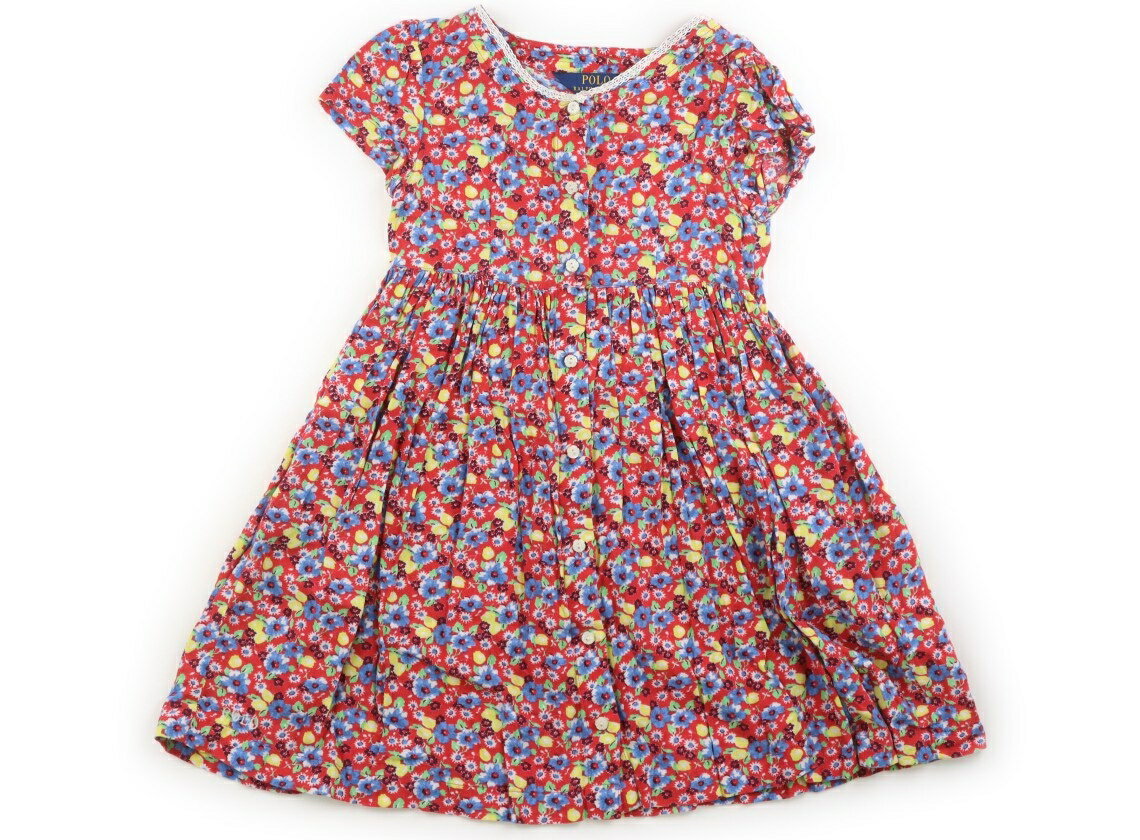 ポロラルフローレン POLO RALPH LAUREN ワンピース 120 女の子 赤・青黄 花柄 子供服 ベビー服 キッズ アウトレット ユーズド 【中古】キッズ・ベビー・マタニティ
