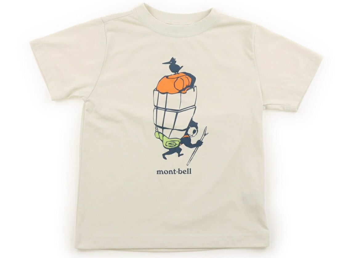 モンベル mont-bell Tシャツ カットソー 120 男の子 ベージュ 紺 オレンジ 子供服 ベビー服 キッズ アウトレット ユーズド 【中古】キッズ ベビー マタニティ