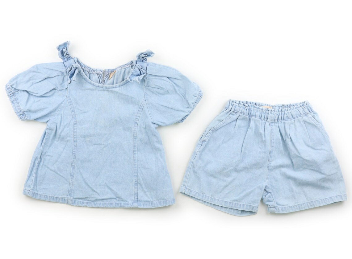 Rakuten - プティマイン petit main 上下セット 90 女の子 ライトブルー 子供服 ベビー服 キッズ アウトレット ユーズド 【中古】キッズ・ベビー・マタニティ