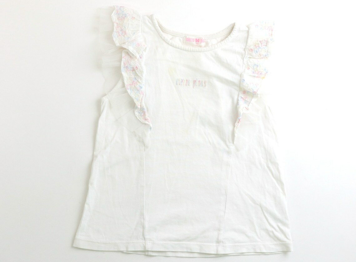 メゾピアノ mezzo piano チュニック 140 女の子 ホワイト パステルカラフルカラー 子供服 ベビー服 キッズ アウトレット ユーズド 【中古】キッズ ベビー マタニティ