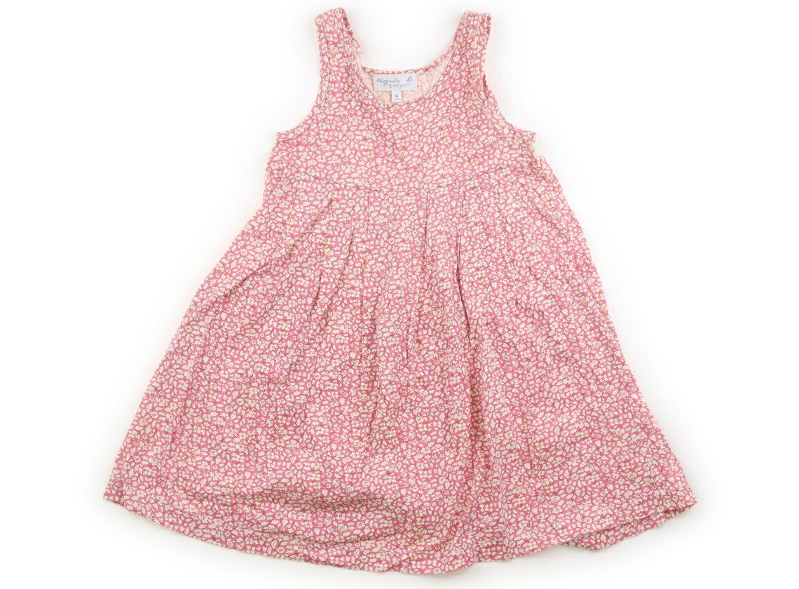 アニエスベー agnes.b ワンピース 110 女の子 ピンク、花柄 子供服 ベビー服 キッズ アウトレット ユーズド 【中古】キッズ・ベビー・マタニティ