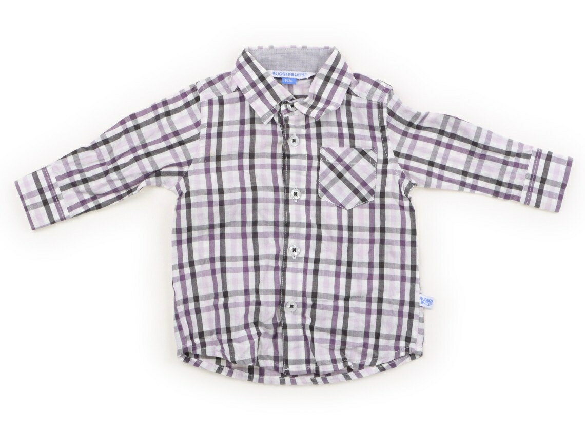 Rakuten - ラッフルバッツ Ruffle Butts シャツ・ブラウス 70 男の子 ブラック・パープルチェック 子供服 ベビー服 キッズ アウトレット ユーズド 【中古】キッズ・ベビー・マタニティ