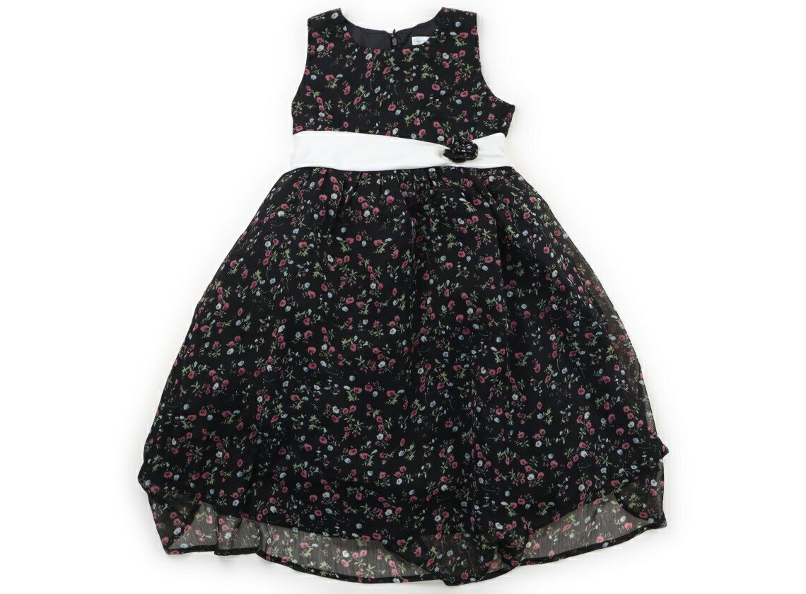 キャサリン・コテージ Catherine Cottage ドレス 130 女の子 黒・ピンク青 花柄 子供服 ベビー服 キッズ アウトレット ユーズド 【中古】キッズ・ベビー・マタニティ