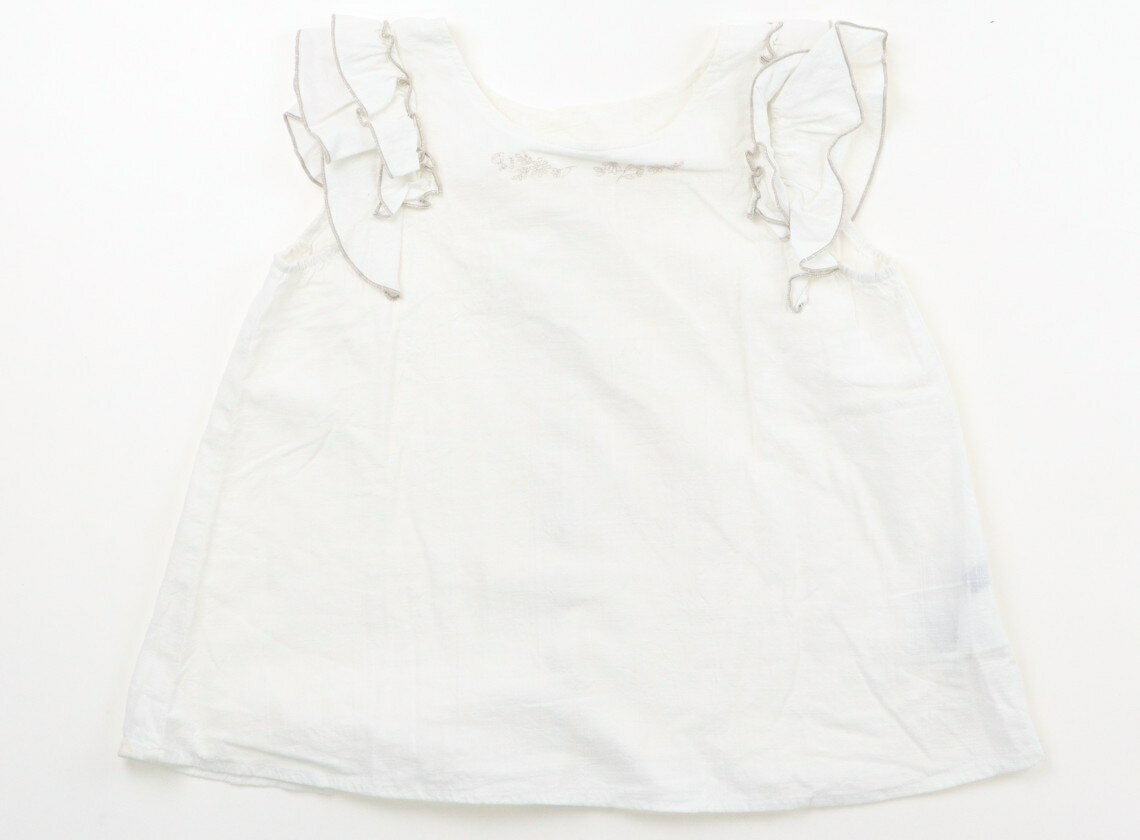 ビームス BEAMS シャツ・ブラウス 130 女の子 白・グレー 子供服 ベビー服 キッズ アウトレット ユーズド 【中古】キッズ・ベビー・マタニティ