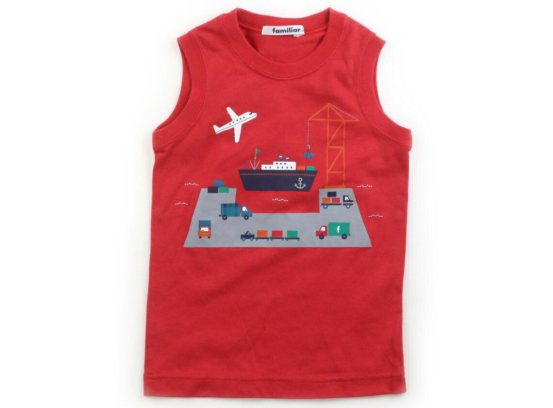 Familiar Tank Top/Camisole, Size 100, Boys, Red/Ship Design, Children's Clothing, Baby Clothes, Kids, Outlet, Used [Pre-owned] Kids, Baby, Maternity