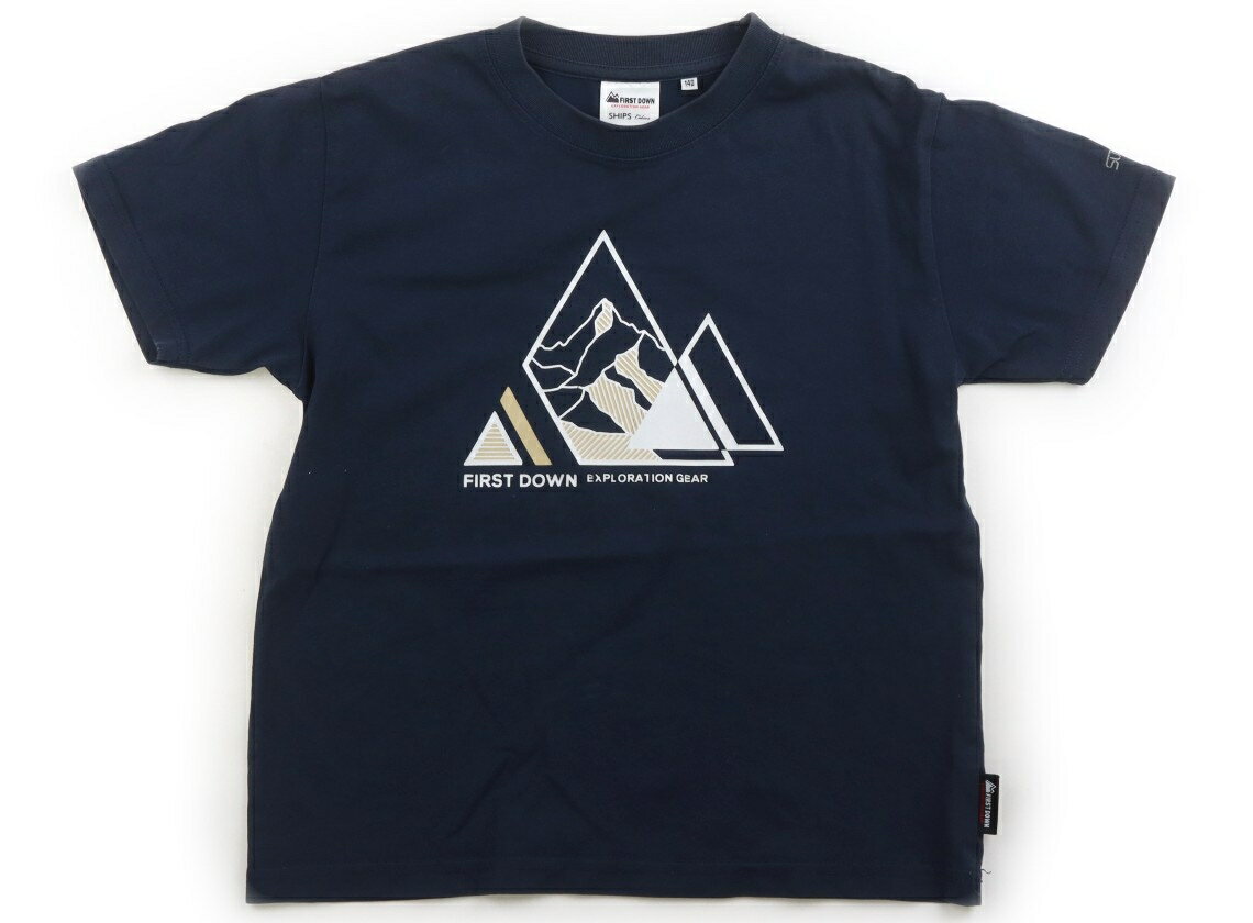 シップス SHIPS Tシャツ・カットソー 140 女の子 ネイビー・ホワイト・ベージュ 子供服 ベビー服 キッズ アウトレット ユーズド 【中古】キッズ・ベビー・マタニティ