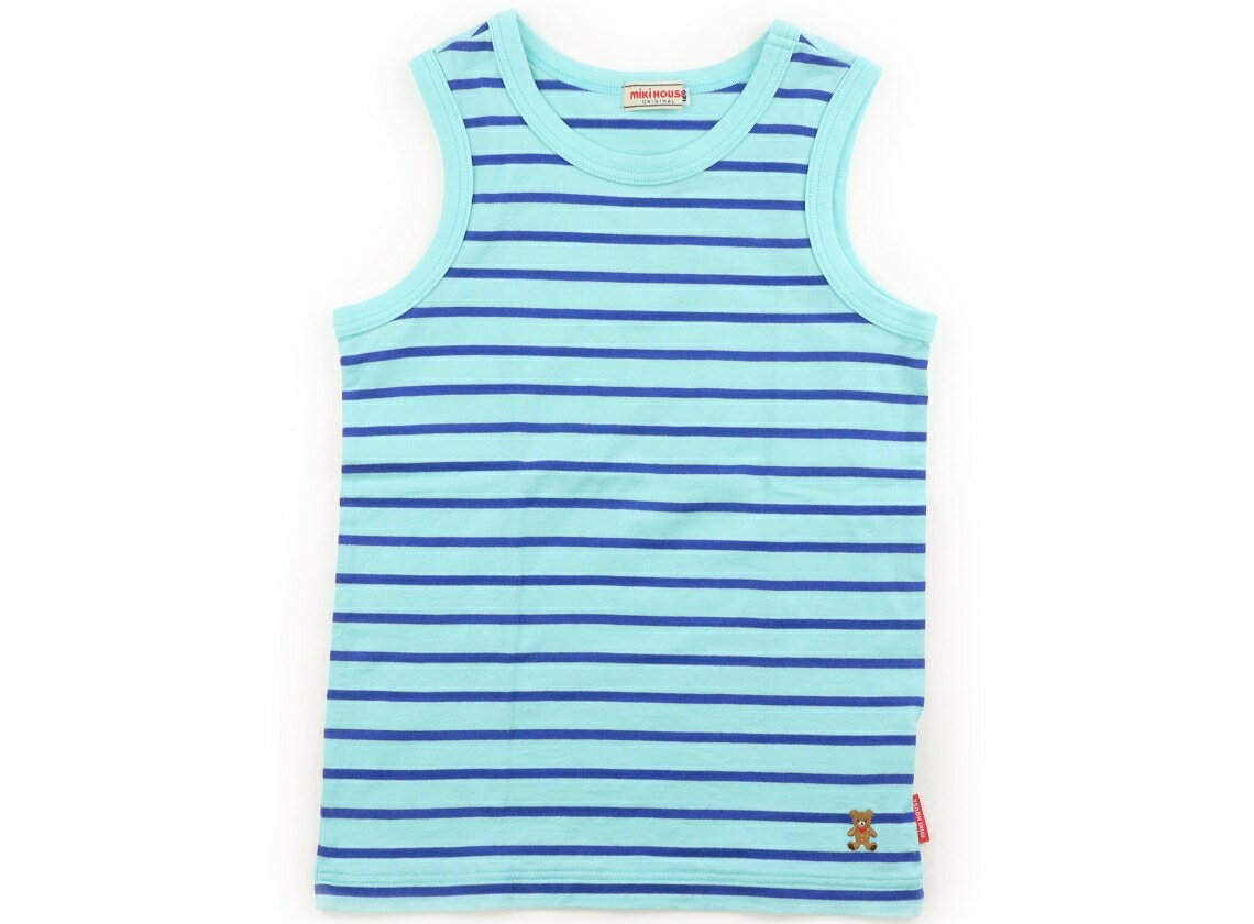 Miki House Tank Top/Camisole, Size 120, Boys, Striped, Mint, Children's Clothing, Baby Clothing, Kids, Outlet, Used [Pre-owned] Kids, Baby, Maternity