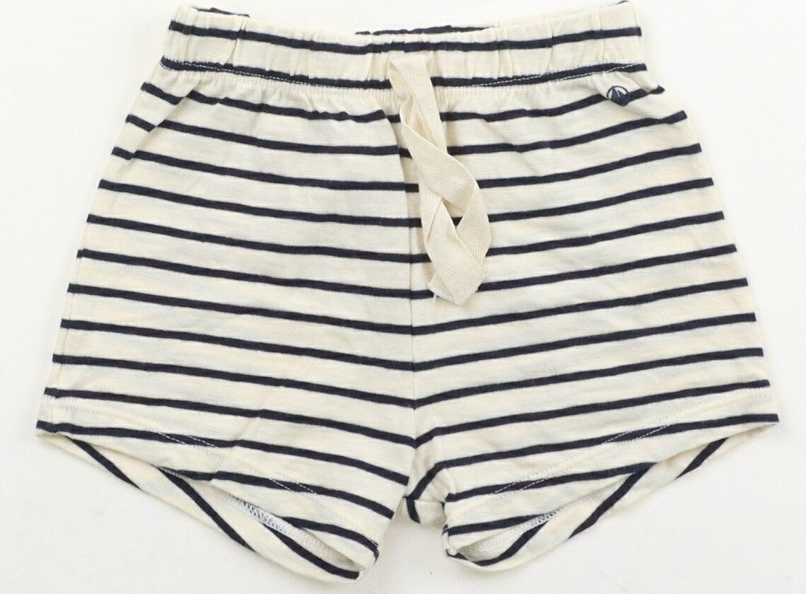 Spats - プチバトー PETIT BATEAU レギンス 80 女の子 アイボリー、黒ボーダー 子供服 ベビー服 キッズ アウトレット ユーズド 【中古】キッズ・ベビー・マタニティ