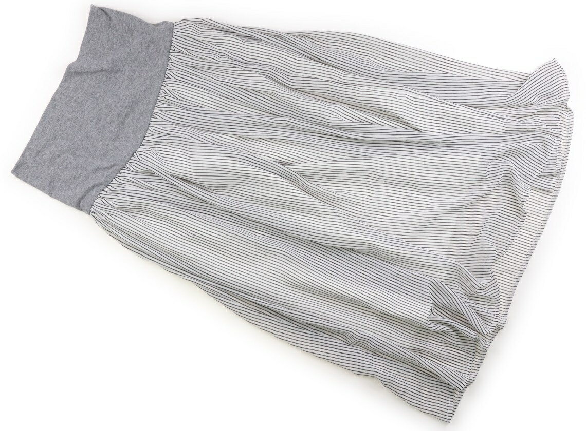 Occidental Goods - エンジェリーベ Angeliebe マタニティボトムス ママ向けアイテム 白、黒ストライプ、グレー 子供服 ベビー服 キッズ アウトレット ユーズド 【中古】キッズ・ベビー・マタニティ