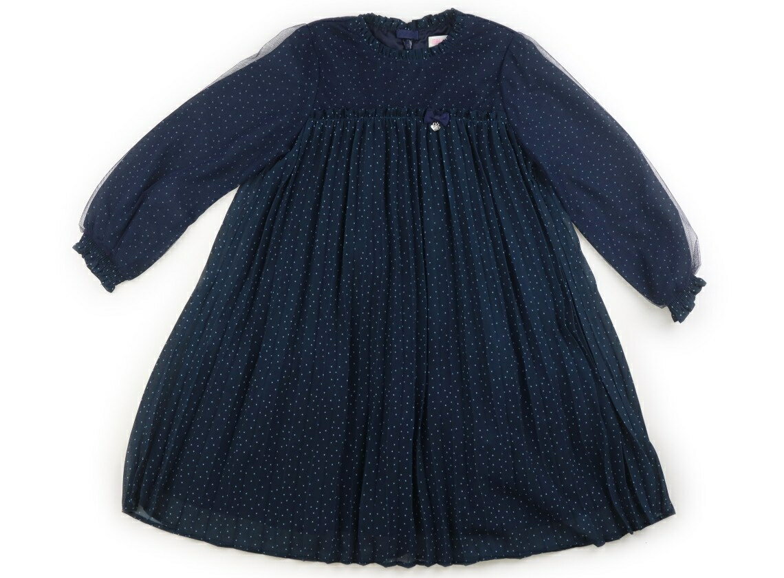 メゾピアノ mezzo piano シャツ・ブラウス 110 女の子 ネイビー・ドット 子供服 ベビー服 キッズ アウトレット ユーズド 【中古】キッズ・ベビー・マタニティ