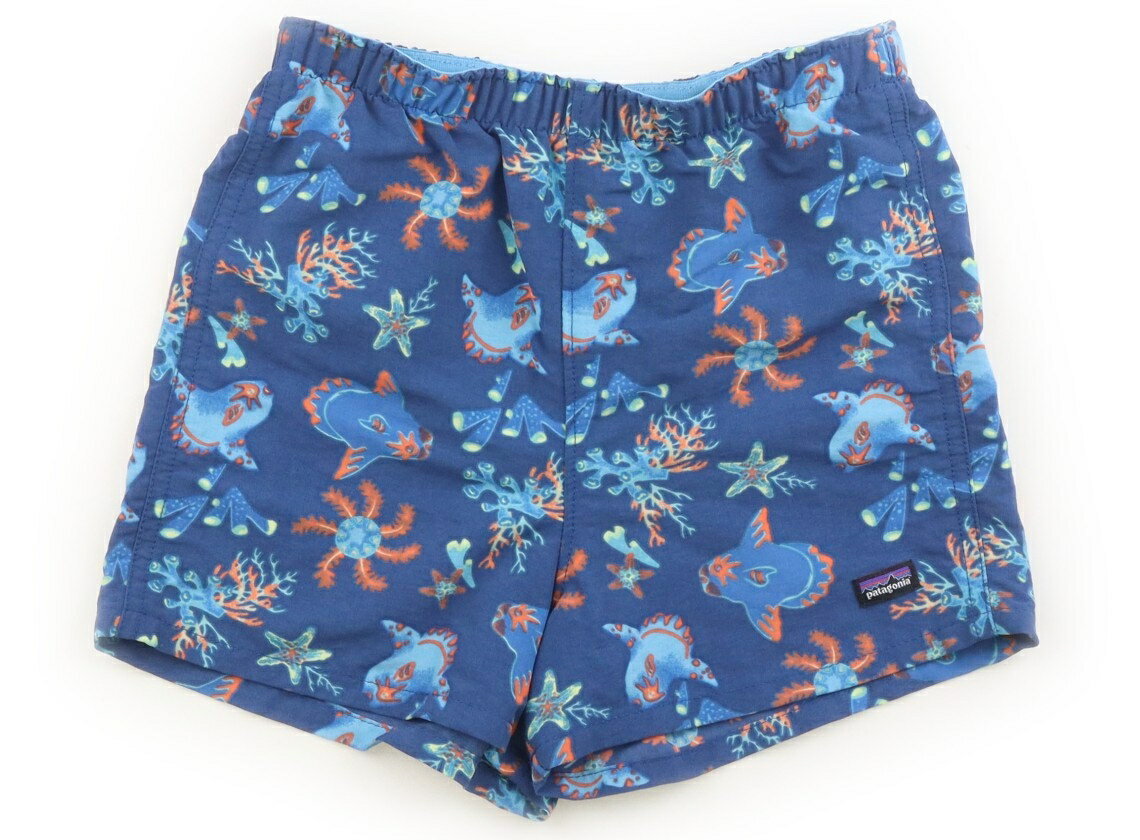 パタゴニア Patagonia ショートパンツ 110 男の子 ブルー・オレンジ×海の生き物 子供服 ベビー服 キッズ アウトレット ユーズド 【中古】キッズ・ベビー・マタニティ