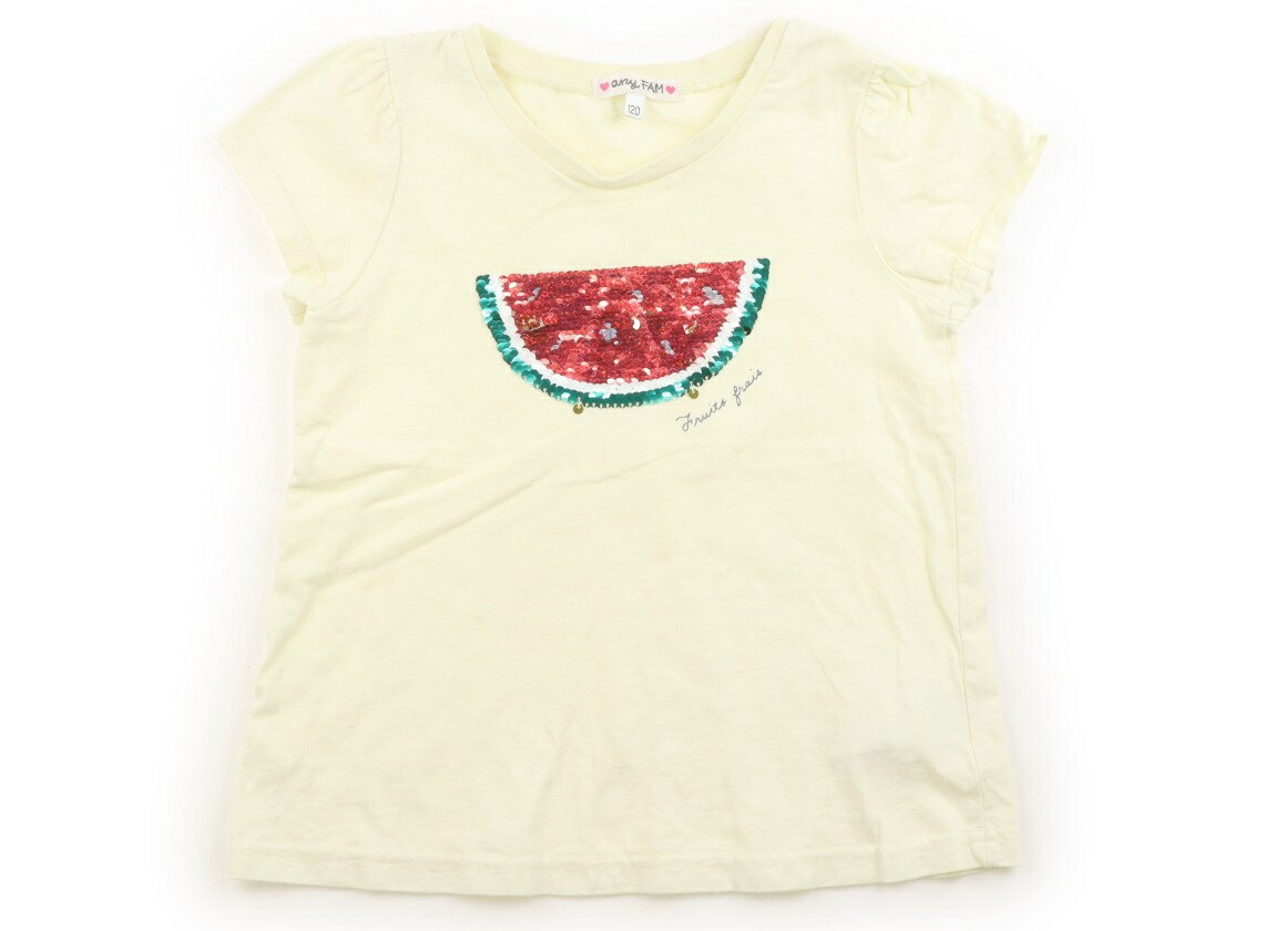 エニィファム anyFAM Tシャツ・カットソー 120 女の子 レモンイエロー・スイカ 子供服 ベビー服 キッズ アウトレット ユーズド 【中古】キッズ・ベビー・マタニティ