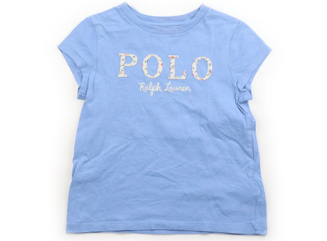 ポロラルフローレン POLO RALPH LAUREN Tシャツ・カットソー 120 女の子 ブルー　ブランドロゴ 子供服 ベビー服 キッズ アウトレット ユーズド 【中古】キッズ・ベビー・マタニティ