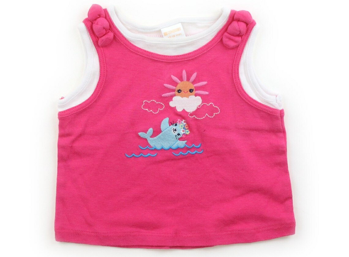 ジンボリー Gymboree タンクトップ・キャミソール 70 女の子 フューシャピンク・ホワイト 子供服 ベビー服 キッズ アウトレット ユーズド 【中古】キッズ・ベビー・マタニティ