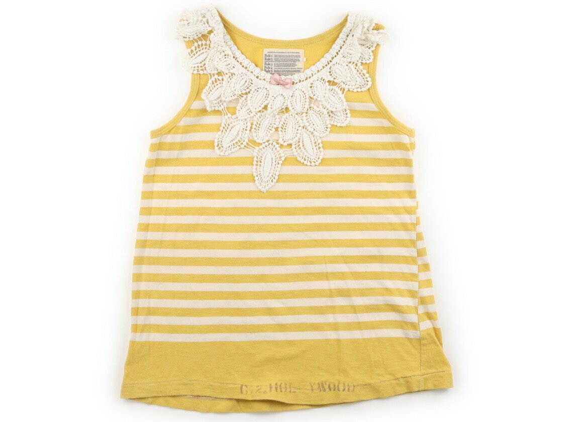 T-Shirts （Short Sleeve） - フィス FITH チュニック 140 女の子 イエロー・ホワイトボーダー 子供服 ベビー服 キッズ アウトレット ユーズド 【中古】キッズ・ベビー・マタニティ