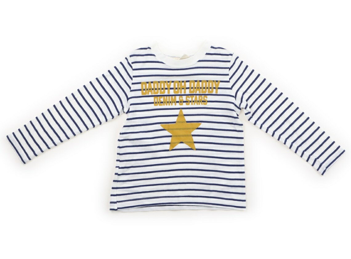 T-Shirts （Short Sleeve） - ダディーオーダディー Daddy Oh Daddy Tシャツ・カットソー 110 男の子 白・ネイビー・ボーダー 子供服 ベビー服 キッズ アウトレット ユーズド 【中古】キッズ・ベビー・マタニティ