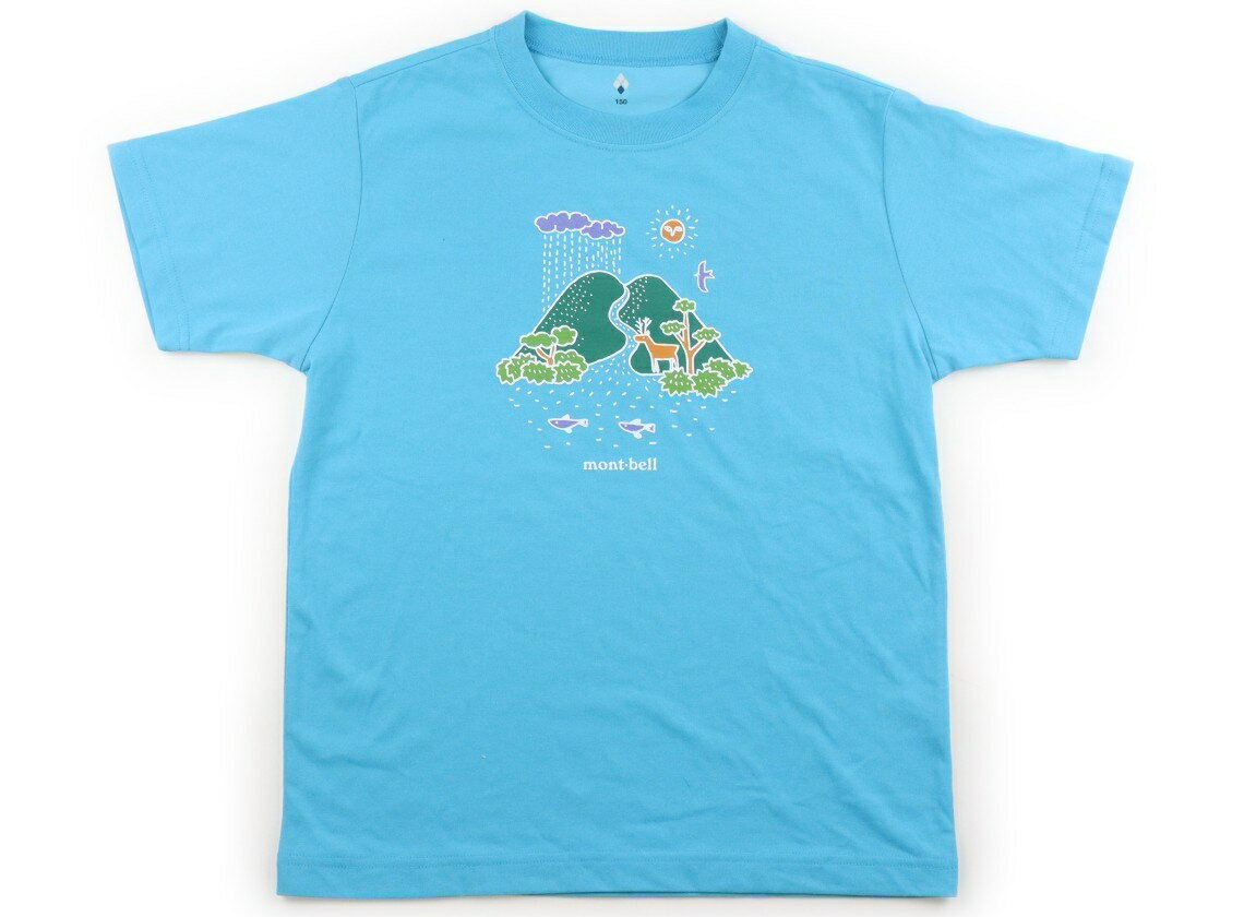 モンベル mont-bell Tシャツ カットソー 150 男の子 水色 子供服 ベビー服 キッズ アウトレット ユーズド 【中古】キッズ ベビー マタニティ