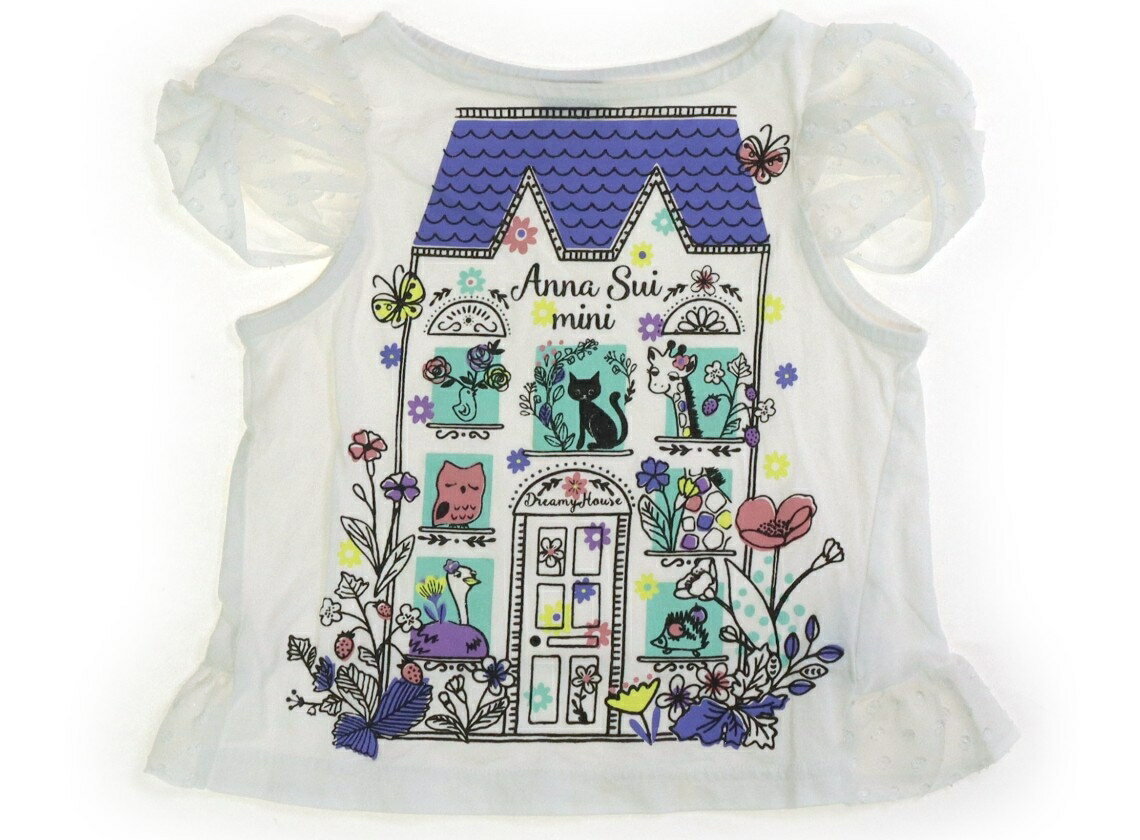 T-Shirts （Short Sleeve） - アナスイ ANNA SUI Tシャツ・カットソー 90 女の子 白・総柄 子供服 ベビー服 キッズ アウトレット ユーズド 【中古】キッズ・ベビー・マタニティ