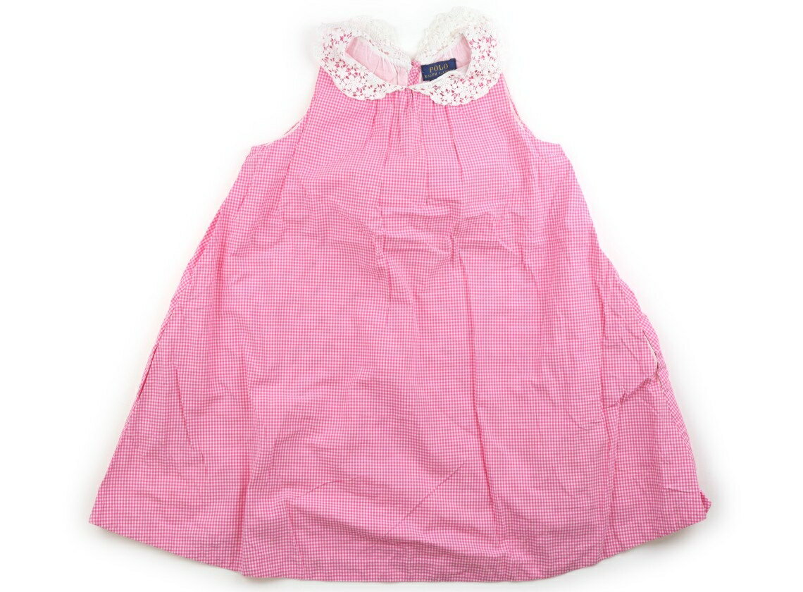 ポロラルフローレン POLO RALPH LAUREN ジャンパースカート 130 女の子 ピンクギンガム・オフレース 子供服 ベビー服 キッズ アウトレット ユーズド 【中古】キッズ・ベビー・マタニティ
