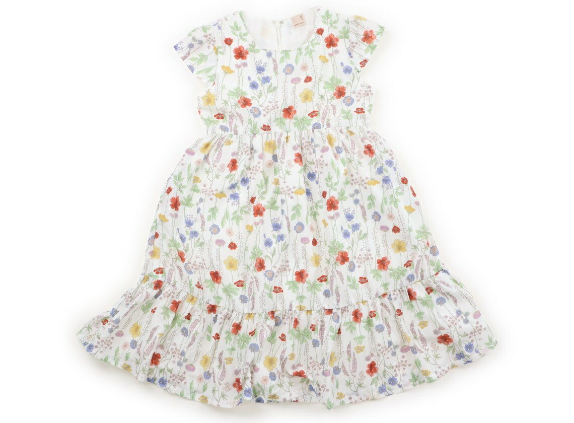Overalls - プティマイン petit main コンビネゾン 120 女の子 白、赤・黄色・青の花柄 子供服 ベビー服 キッズ アウトレット ユーズド 【中古】キッズ・ベビー・マタニティ