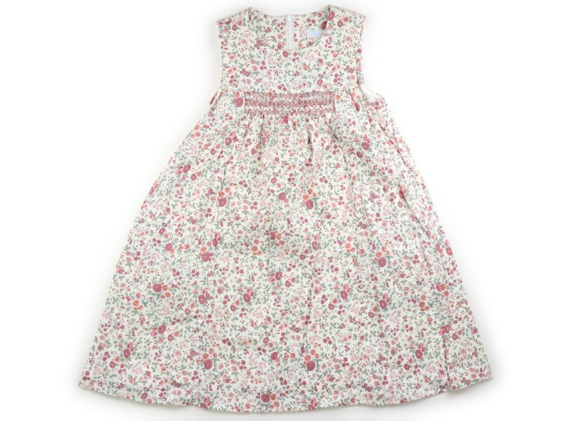 Jumpers - タルティーヌエショコラ Tartine et Chocolat ジャンパースカート 140 女の子 キナリ・ピンク花柄 子供服 ベビー服 キッズ アウトレット ユーズド 【中古】キッズ・ベビー・マタニティ