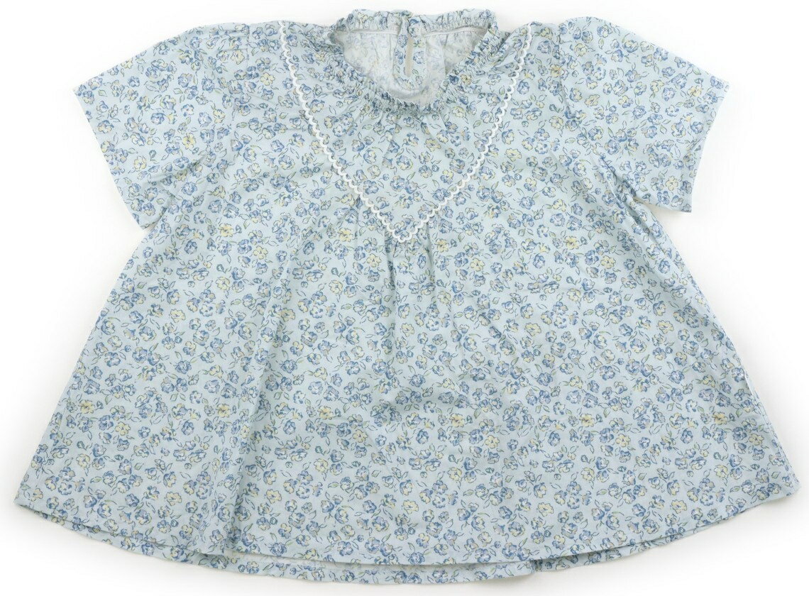 組曲 Kumikyoku シャツ・ブラウス 140 女の子 くすみブルー・花柄 子供服 ベビー服 キッズ アウトレット ユーズド 【中古】キッズ・ベビー・マタニティ