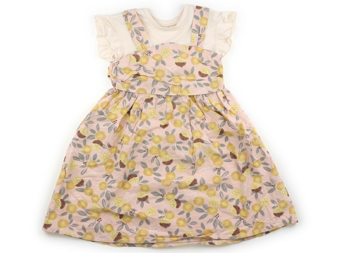 Rakuten - アプレレクール apres les cours ワンピース 120 女の子 ベージュ・ピンクベージュ・レモンチョコレート 子供服 ベビー服 キッズ アウトレット ユーズド 【中古】キッズ・ベビー・マタニティ