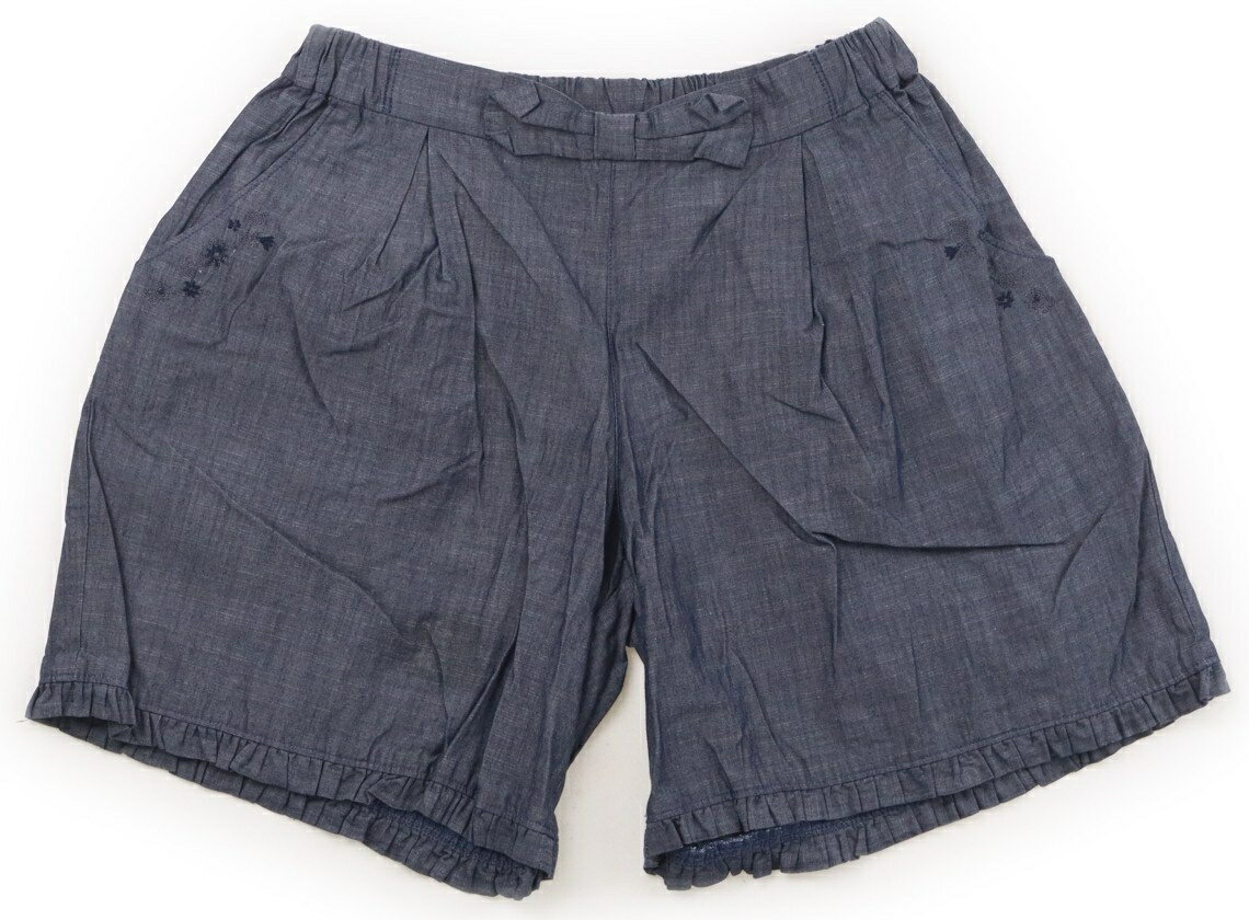 Culottes - べべ BeBe キュロット 150 女の子 ネイビー、リボン 子供服 ベビー服 キッズ アウトレット ユーズド 【中古】キッズ・ベビー・マタニティ