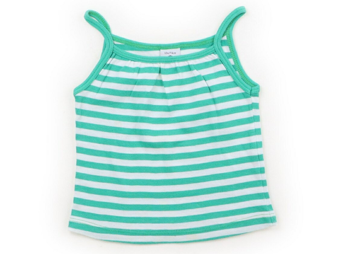 プチバトー PETIT BATEAU タンクトップ・キャミソール 70 女の子 グリーン・オフボーダー 子供服 ベビー服 キッズ アウトレット ユーズド 【中古】キッズ・ベビー・マタニティ