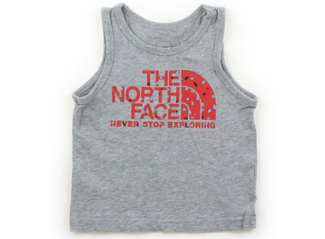 ノースフェイス The North Face タンクトップ・キャミソール 90 女の子 杢グレー・レッドロゴ 子供服 ベビー服 キッズ アウトレット ユーズド 【中古】キッズ・ベビー・マタニティ