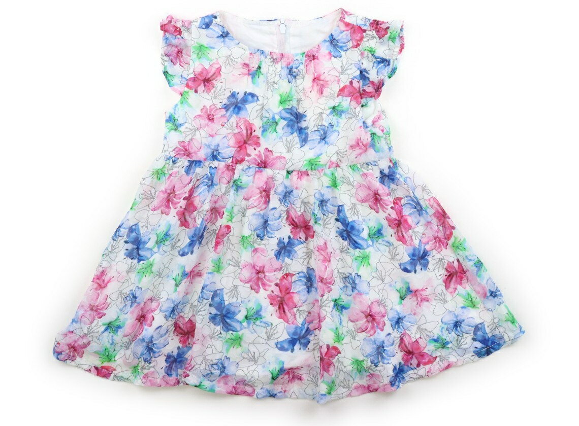 Dresses - べべ BeBe ワンピース 90 女の子 白・花柄 子供服 ベビー服 キッズ アウトレット ユーズド 【中古】キッズ・ベビー・マタニティ