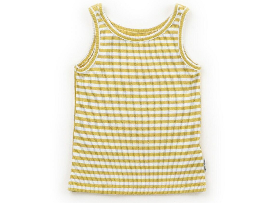 COMME CA FOSSETTE Tank Top/Camisole, Size 80, Girls, Mustard Stripe, Children's Clothing, Baby Clothes, Kids, Outlet, Used [Pre-owned] Kids, Baby, Maternity